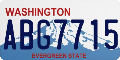 WA license plate ABG7715