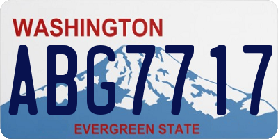 WA license plate ABG7717