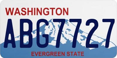 WA license plate ABG7727