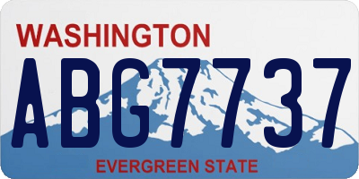 WA license plate ABG7737