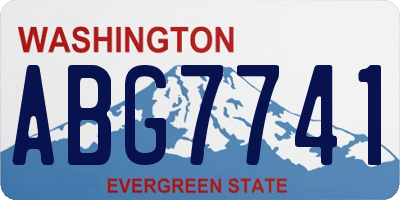 WA license plate ABG7741