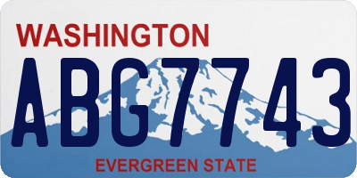 WA license plate ABG7743