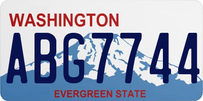 WA license plate ABG7744