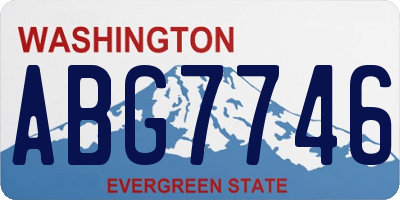 WA license plate ABG7746