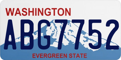WA license plate ABG7752