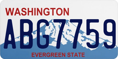 WA license plate ABG7759