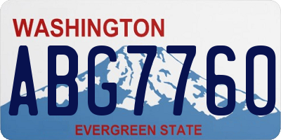 WA license plate ABG7760