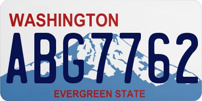 WA license plate ABG7762