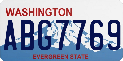 WA license plate ABG7769