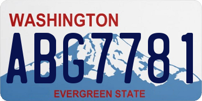 WA license plate ABG7781