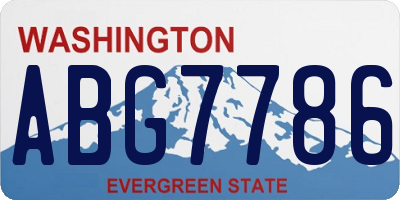 WA license plate ABG7786