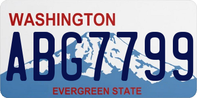 WA license plate ABG7799