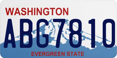 WA license plate ABG7810