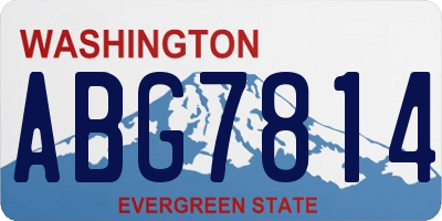 WA license plate ABG7814