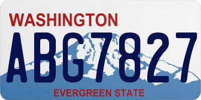 WA license plate ABG7827