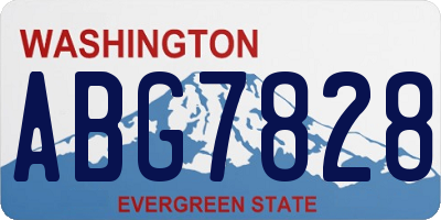 WA license plate ABG7828