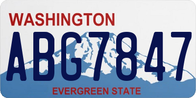 WA license plate ABG7847