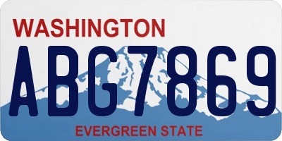 WA license plate ABG7869