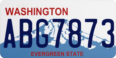 WA license plate ABG7873