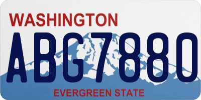 WA license plate ABG7880