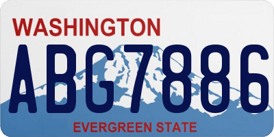WA license plate ABG7886