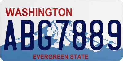 WA license plate ABG7889