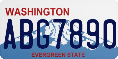 WA license plate ABG7890