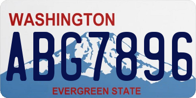 WA license plate ABG7896