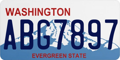 WA license plate ABG7897