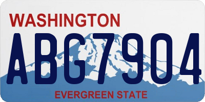 WA license plate ABG7904