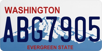 WA license plate ABG7905