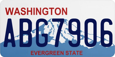 WA license plate ABG7906