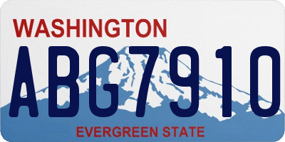 WA license plate ABG7910
