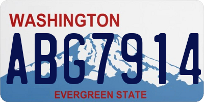 WA license plate ABG7914