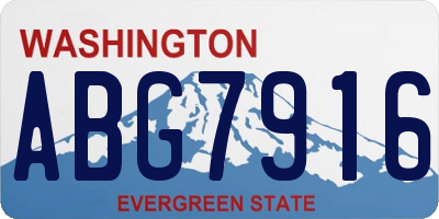 WA license plate ABG7916