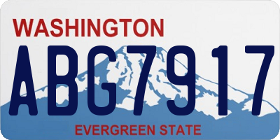 WA license plate ABG7917