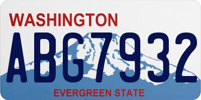 WA license plate ABG7932