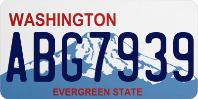 WA license plate ABG7939