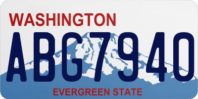WA license plate ABG7940