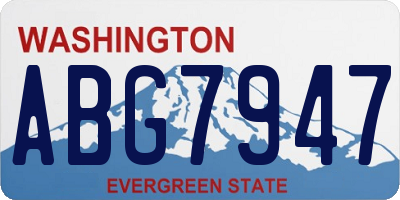 WA license plate ABG7947