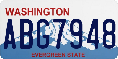 WA license plate ABG7948