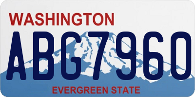 WA license plate ABG7960