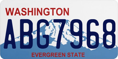 WA license plate ABG7968