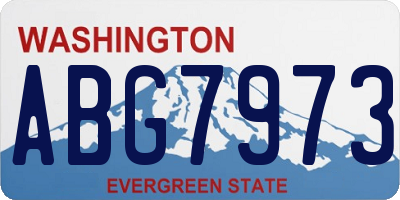 WA license plate ABG7973
