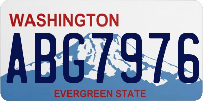 WA license plate ABG7976