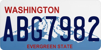 WA license plate ABG7982