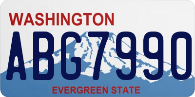 WA license plate ABG7990