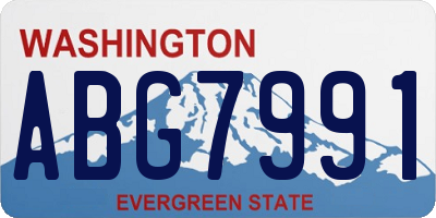 WA license plate ABG7991