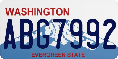 WA license plate ABG7992