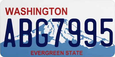 WA license plate ABG7995